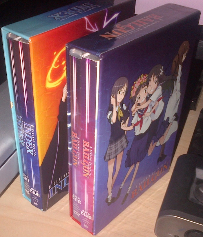 S: A Certain Magical Index og Scientific Railgun anime DVD